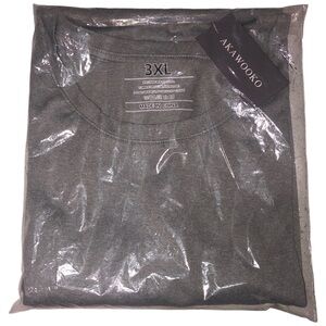 New Akawooko Men’s Breathable Short sleeve T-Shirt Grey 3XL